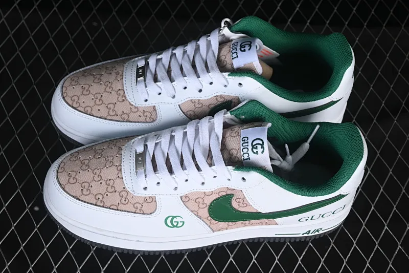 All categories Nk Air Force 1 Air Force series Nk Air Force 1 Low Air Force low-top Nike Air Force 1'07 Low Gucci joint pattern grass green Air Force 1 low-top casual sneakers AH8462-004